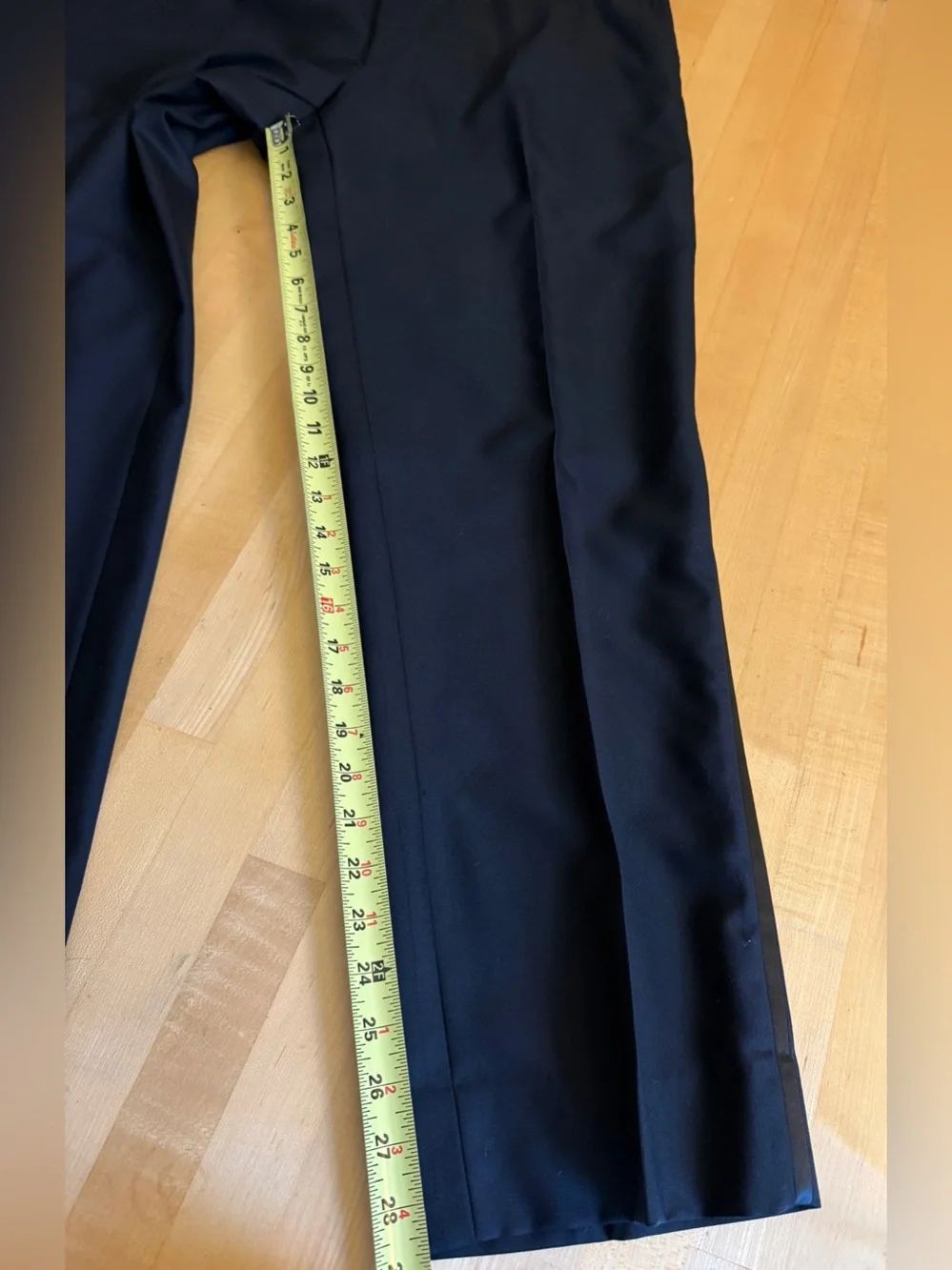 NEW* Hart Schaffner Marx Tuxedo 44R Blazer 37/29 Pants Black Satin Stripe Suit